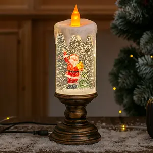 Snowfall Crystal Christmas Candle Light