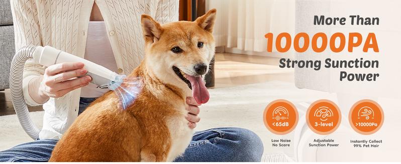 Pet Grooming Vacuum Kit with Cordless Low Noise Dog Clippers, 2.5L Cup, 3 Suction Modes, and 5 Groomer Tools, Hair Trimmer Pet Grooming Vacuum Kit with Cordless Low Noise Dog Clippers, 2.5L Cup, 3 Suction Modes, and 5 Groomer Tools, Hair Trimmer