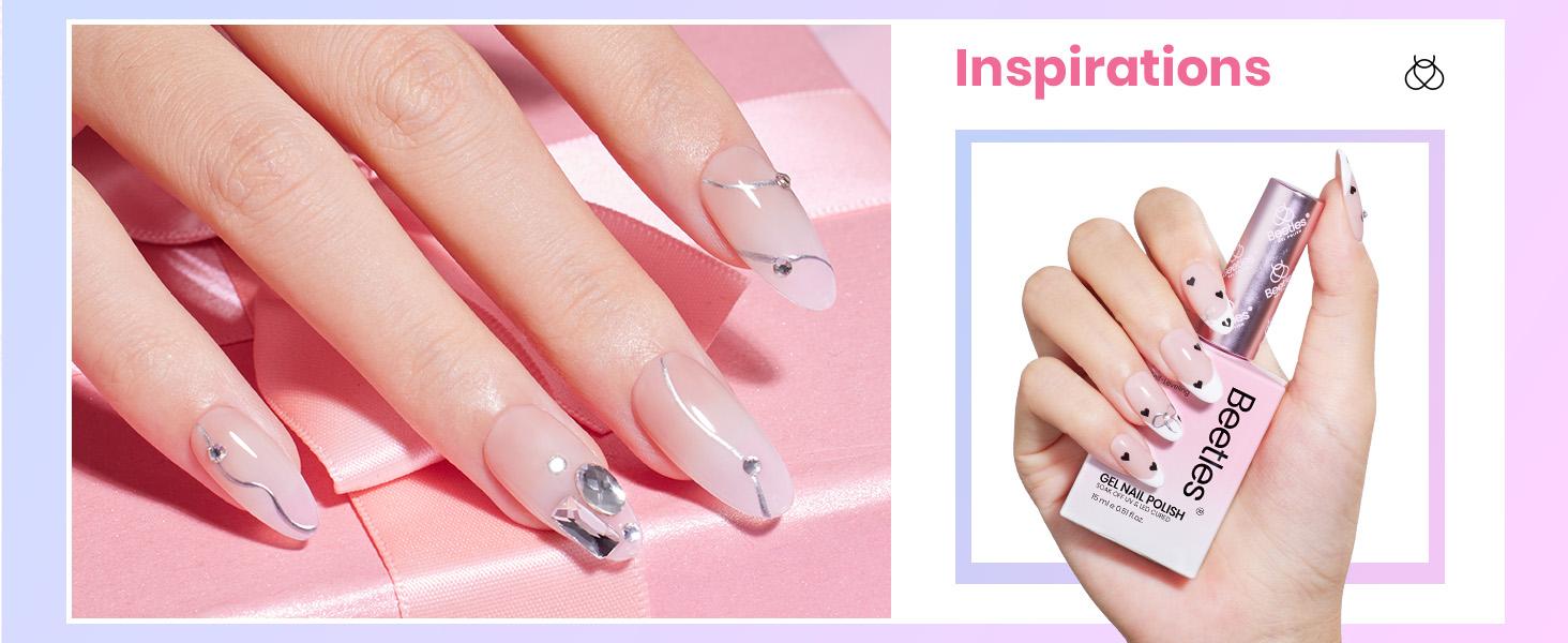 Beetles HEMA Free Gel Nail Polish Set, UV Gel Translucent Gel Nail Art for Manicure and Home Decoration Fall Nail Thanksgiving Gift Black Friday Winter Nail Christmas Gift