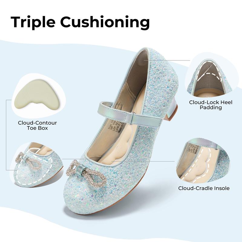 PATPAT Girls Cowgirl Boots,Embroidered Pointed Toe Cowboy Boots with Side Zipper Western Riding Shoes for Little Kid/Big Kid