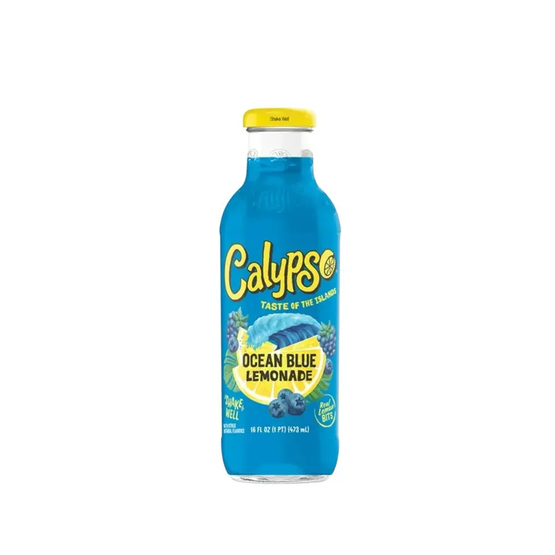 Calypso Cool Blue Lemonade Beverage - 16 fl oz Single Bottle - Fruity Drink, Blueberry Flavor, Islands-Inspired, No Artificial Flavors - Ideal for Summer Sips