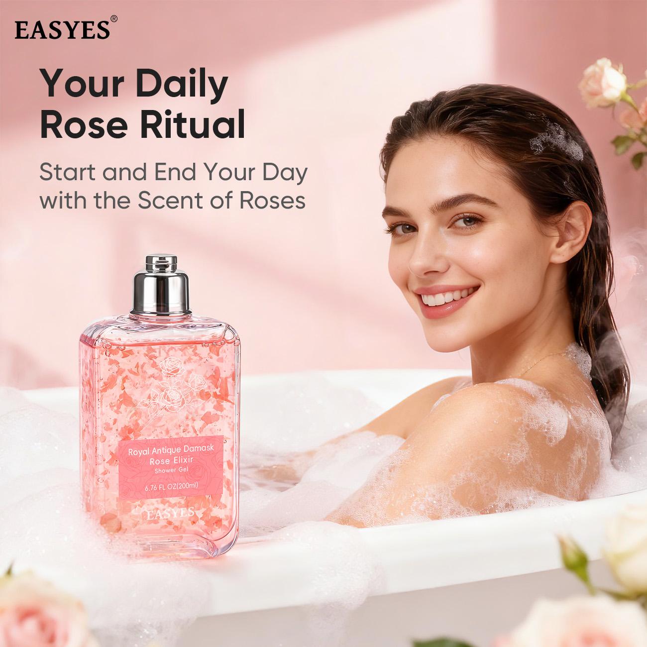 【SW-1】Easyes Rose Essence Native Body Wash - Red rose fragrance 3X repair Deep Moisture Soft Skin for Dry & Sensitive Skin Instant relief of dryness and itching vegan no animal testing The best choice for gifts TikTokShopBlackFriday