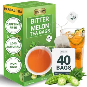 LeafLea Natural Bitter Melon Tea Bags, Cundeamor Herbal Tea Bags – Melon Amargo Gohyah Fruit Tea, Wellness & Digestion Support, Caffeine-Free, Non-GMO, Sugar-Free, Vegan
