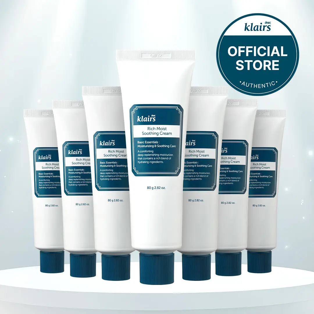 [Dear Klairs Official] Rich Moist Skin Barrier Cream, Ceramide, Soothing, Repair, Sensitive Skin Moisturizer, 24h Hydration, Hypoallergenic, Non-Sticky K-Beauty Face Cream