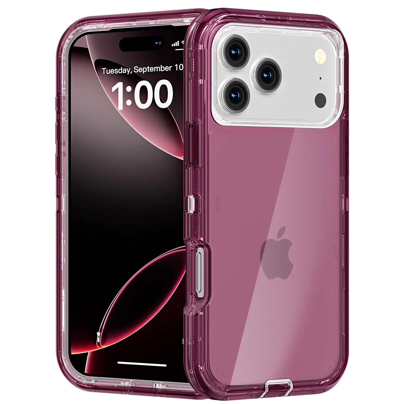 Clear Rugged Case for iPhone 18 17 Pro Max 17 Air 11 12 13 14 15 16 Pro Max 3-Layer Military Grade Drop Protection Transparent Heavy Duty Shockproof Anti-Fall Case Durable Cover