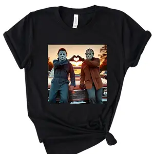 Vintage Michael Myers Halloween Heart Hands Shirt, Retro Michael Myers Shirt, Horror Movie Shirt, Myers Thriller Friday the 13th HorrorFashion 	   Unisex T-shirts S-3XL