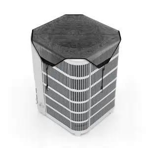 Air Conditioner Outdoor Unit Cover 28 By 28 Inches, Universal Central AC Cover For Outdoor Air Conditioning Unit, Tear-Resistant Mesh Defender, Easy Install, Weatherproof All-Season Protection, Black