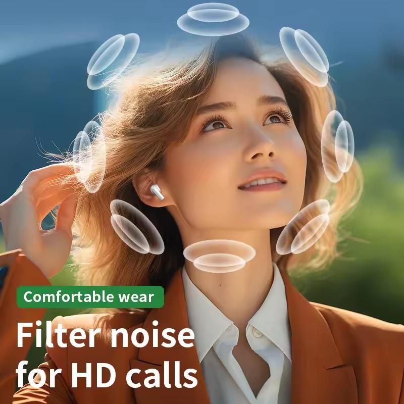 New Bluetooth earphones for quick connection, fast charging, wireless connection, with charging case, for listening to music, sports, office and fitness use