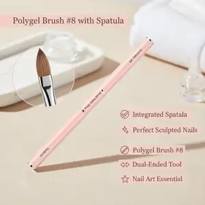 Kolinsky Polygel Brush #8 & Espatula