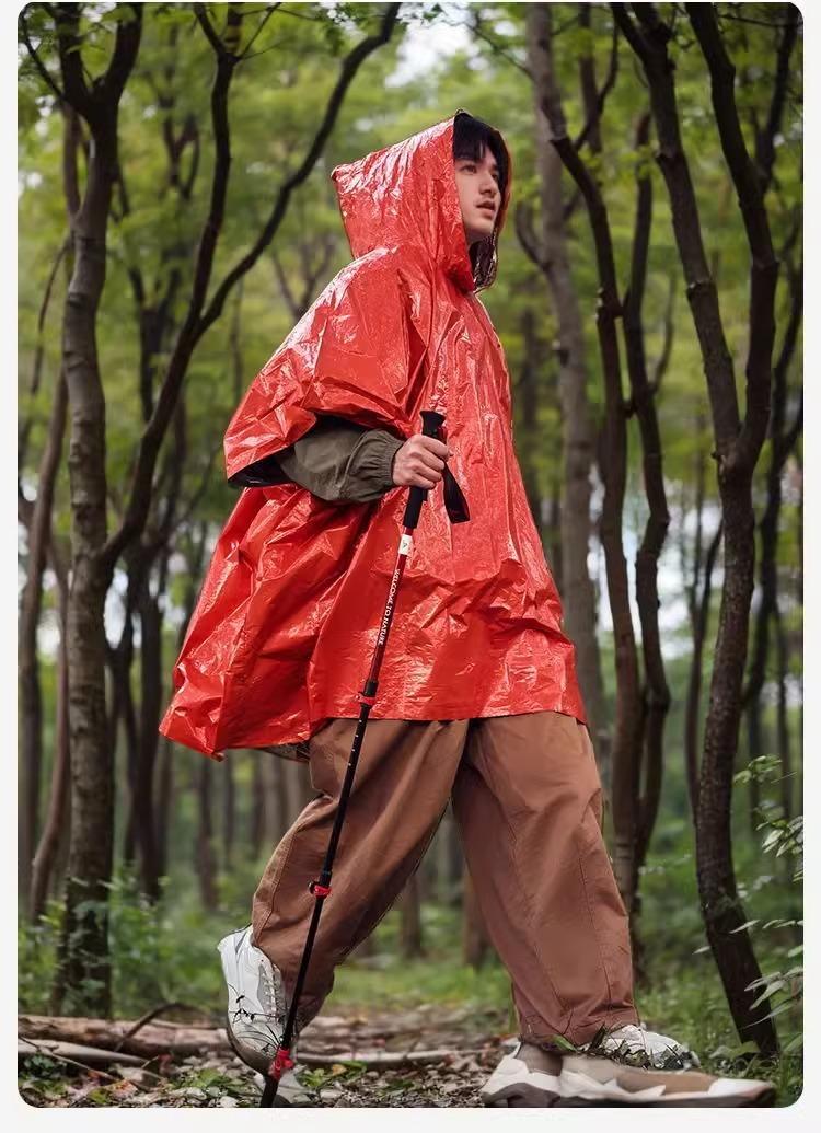 emergency tool plant growth Outdoor Portable Emergency Raincoat for Hiking - Thermal Insulation Anti-Hypothermia Protection & Quick Dry Rain Gear hvac tech
