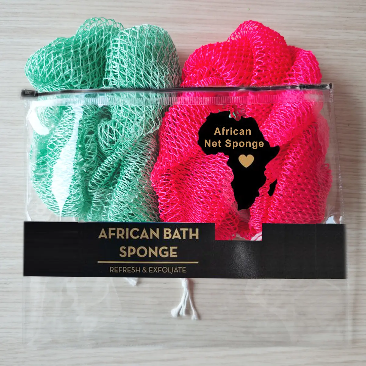 Authentic African Exfoliating Net Bath Sponge - Exfoliating Loofah, Cleaning Cloth Loofahs, Sponges & Poufs, Beauty Product for Adults with Normal Skin, Personal Bathing Accessory, Exfoliating Body Scrubber, Mesh Texture,travel essentials,sunscreen