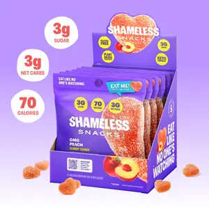 OMG Sour Peach Gummies Candy Snacks Sweet OMG Sour Peach Gummies Candy Snacks Sweet