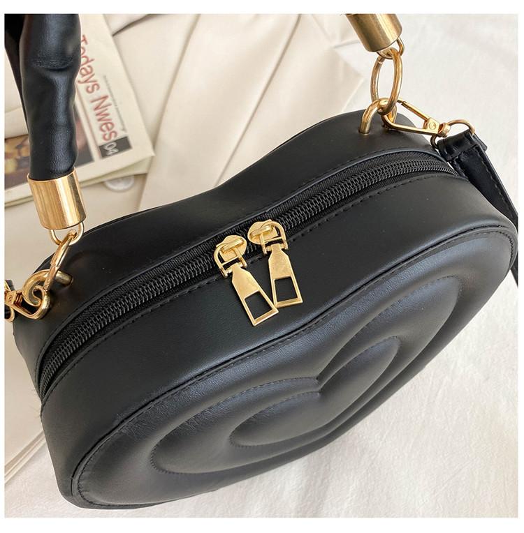 Women’s Heart-Shaped PU Leather Shoulder & Crossbody Bag – Small Designer Handbag