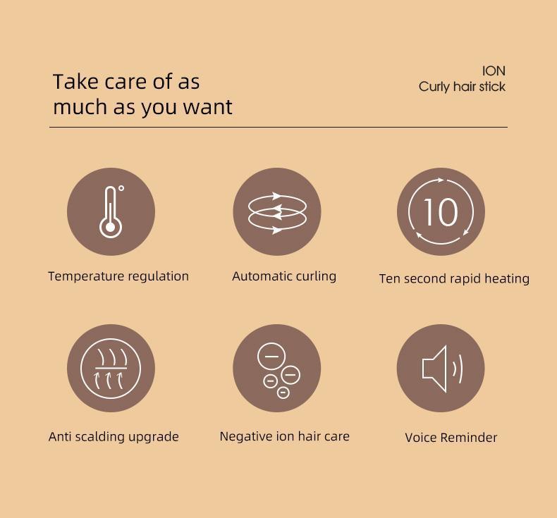 PretiHom Fully Automatic Electric Curling Stick 32mm LargeCurling Tool for Comfortable Hair Care