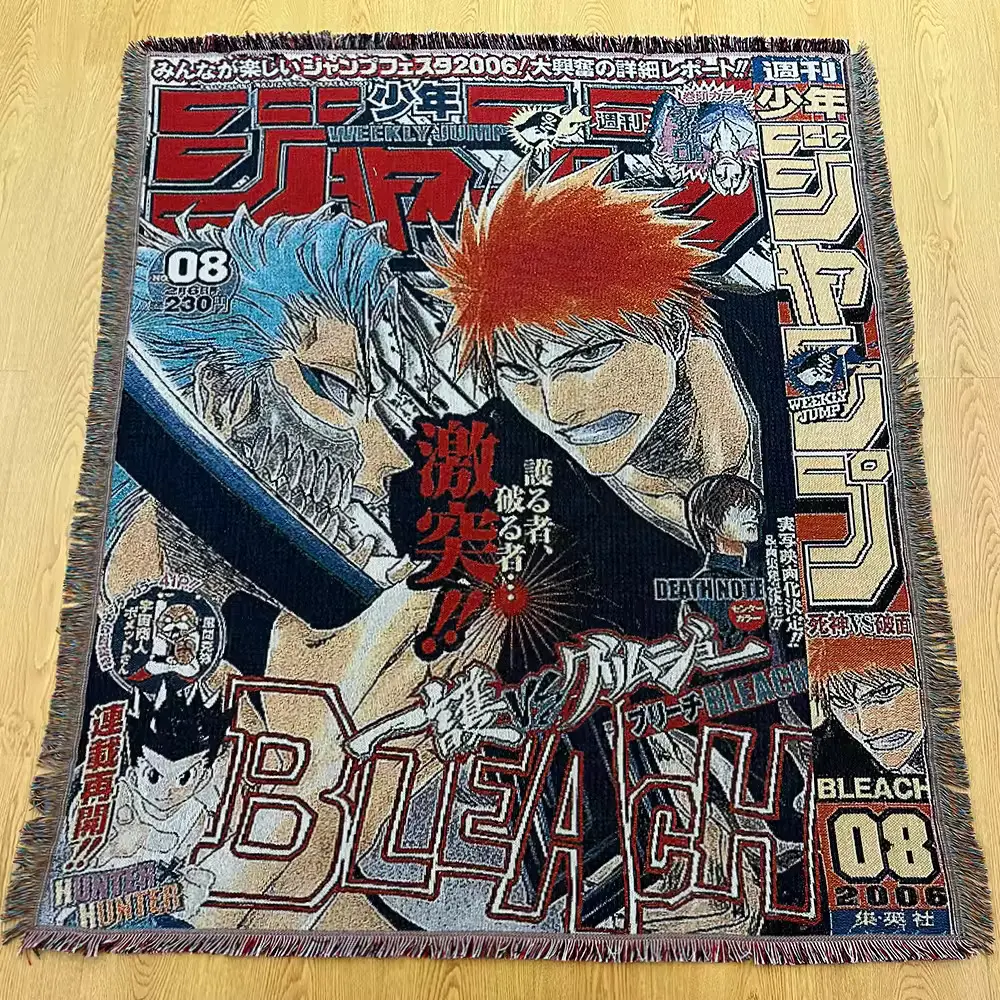 Custom Bleach Manga Cover Anime Tapestry - Home Decor Wall Hanging for Bedroom, Living Room Accent
