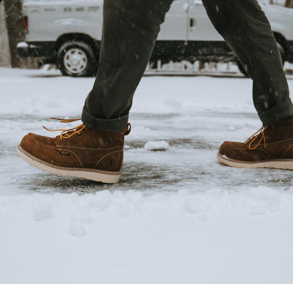 ROCKROOSTER Edgewood Steel Toe  Waterproof Shoes Men's 6-Inch Brown Work Boots for Men Footwear, Slip-Resistant Walking Shoes Closed Creeper Leather Boy SpringStatements