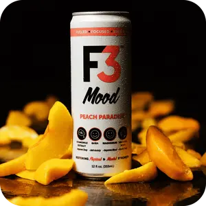 F3 Peach Paradise Mood - 12 Pack - Calm - Focus - Functional Beverage