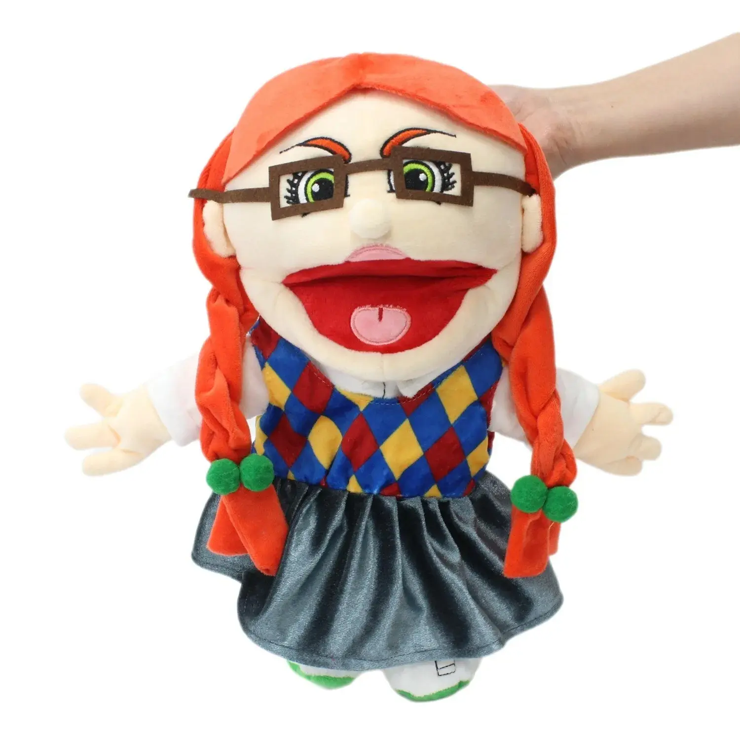 60cm Jeffy Hand Puppet Plush Toys Talk Show Party Props Cook Rock Singer Cosplay Stuffed Doll Halloween Xmas Gifts