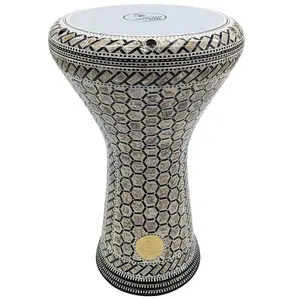 The 17'' Egyptian Legend Mother of pearl Gawharet El Fan Darbuka Doumbek