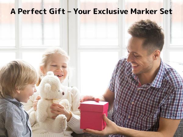 HOTU Dual Tip Alcohol Markers Set – 60/100/120Colors, Fine/Brush & Chisel Tips, Easy Blending, Safe Materials, Colorless Blender, Perfect for Kids & Artists, Sketching, Adult Coloring, Great Gift Idea