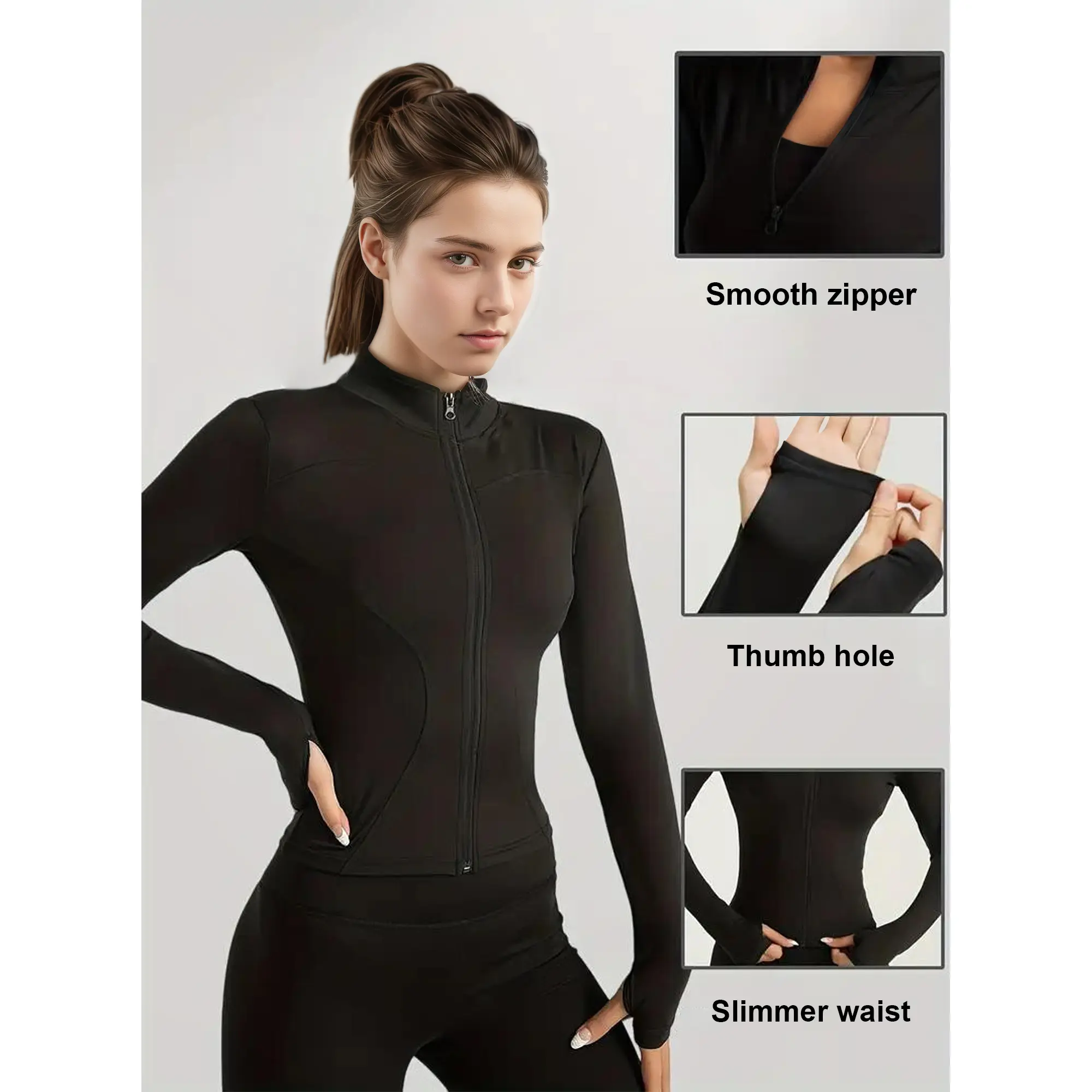 Women's Slim Fit Dry Fit Long Sleeve Sports Sweatshirt with UV Sun Protection, High Stretch Functional Fashion for Yoga, Long Sleeve Tops, Dry Fit Women's Sports Sweatshirt, High Stretch Sports T-Shirt