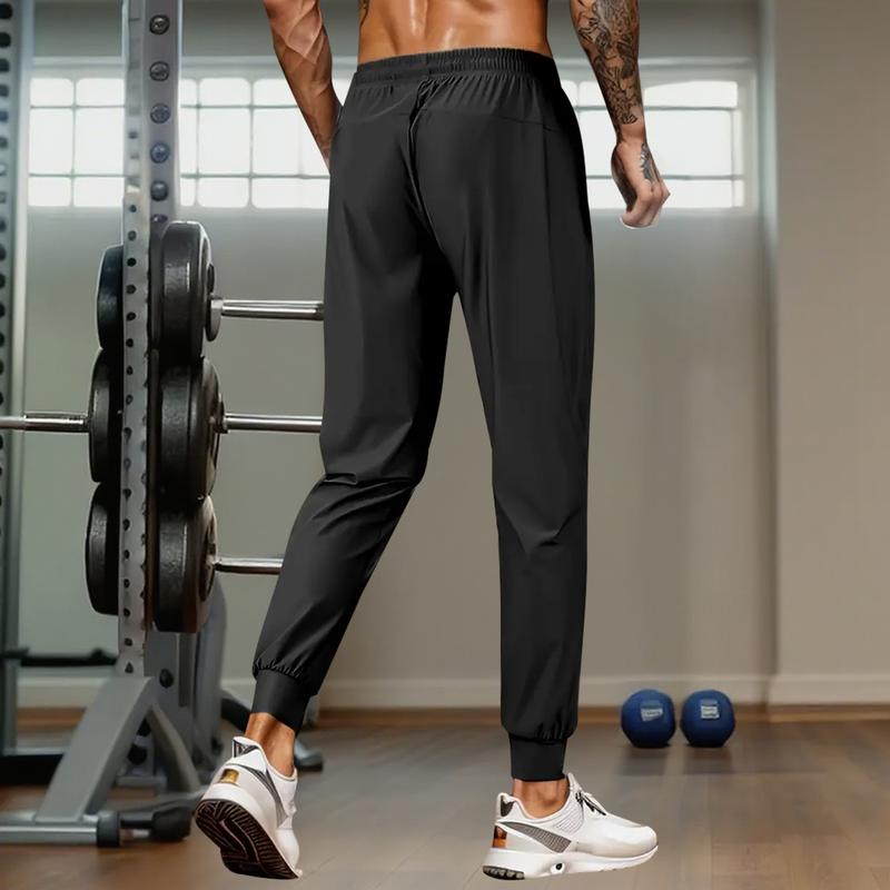 Men's 3 pack joggers ideal for running, hiking, winter sports & outdoor workouts; zippered sweatpants, men's all season pants, loose fit lounge pants, casual slow run trousers
