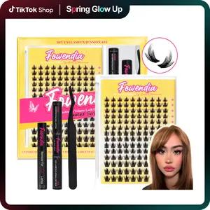 Fowendia Short Manga Lashes, California Sunset Short, Wanna Be Short | Cluster C/D Curl  Extension Kit | 8-14mm Lash Clusters with Bond, Seal, Remover - Ultra-Thin Transparent Bands |  Magic Anime False Eyelash Extension Kit dealsforyoudays