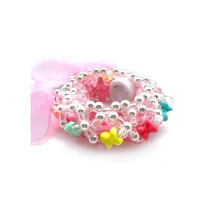Kawaii Bubblegum Light Up Ribbon Rave Kandi Bracelet