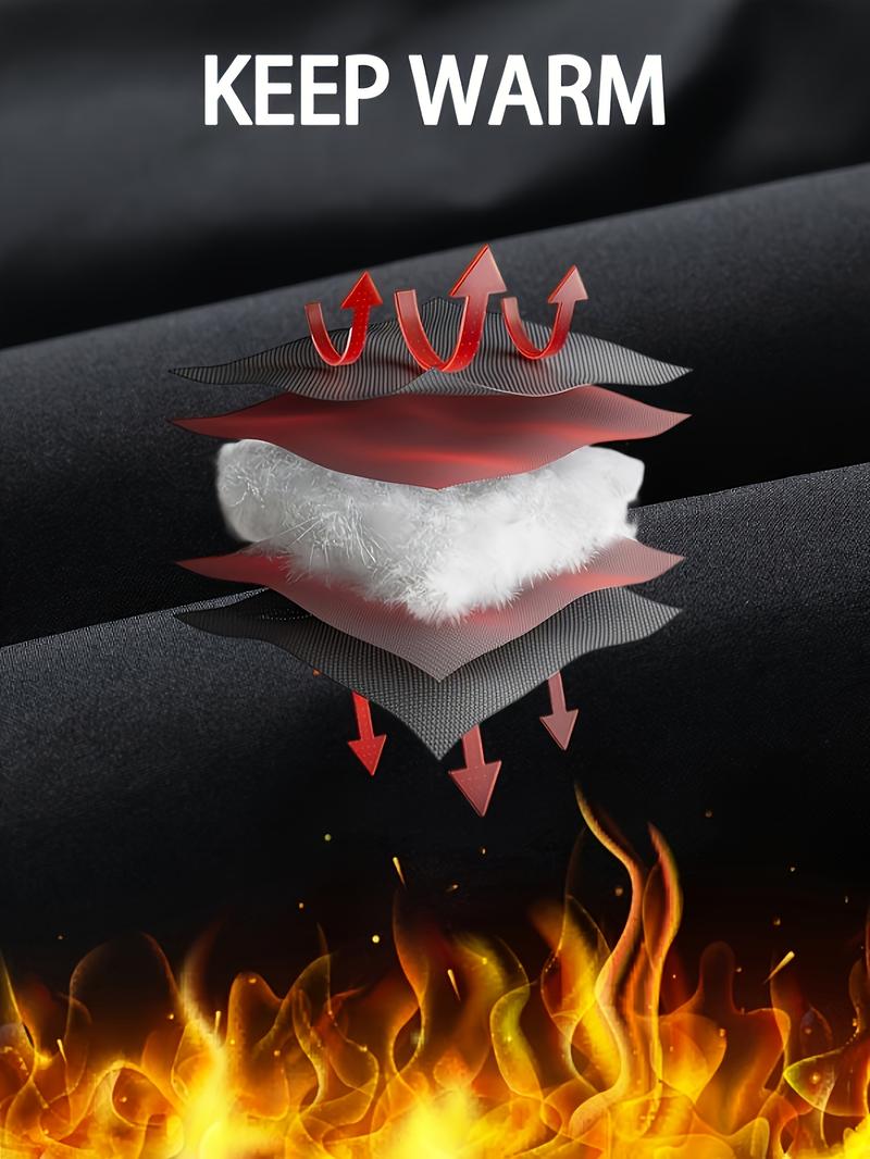 Men's long coat with hood, warm and thick polyester fiber, large pockets, zippered winter jacket, suitable for casual wear, essential for cold weather Men's long coat with hood, warm and thick polyester fiber, large pockets, zippered winter jacket, suitable for casual wear, essential for cold weather