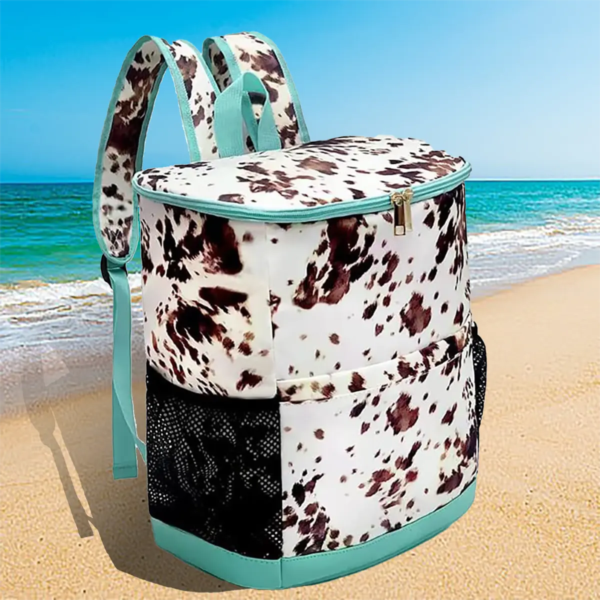Women's Patterned Leak-Proof Cooler Backpack - Drink Cooler, Beach Cooler Bag, Ice Retention Cooler for Outdoor Beach, Picnic Essentials (Sports & Outdoor Camping & Hiking Camp Kitchen), Casual