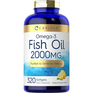 Carlyle Fish Oil Supplements | 2000mg | 320 Softgels | EPA & DHA | 600mg Total Omega-3 | Non-GMO, Gluten Free Pills