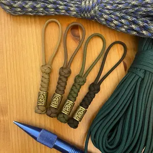 Paracord Knife Lanyard - Diamond and Snake Knot with Bronze Celtic Triangle Bead