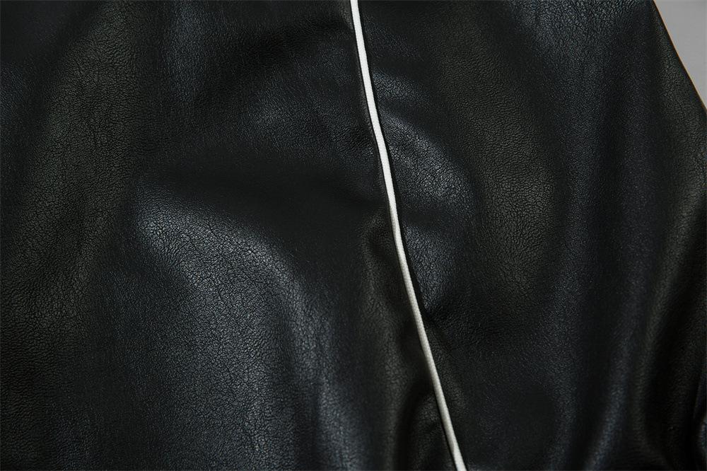 European And American Rock Men's Leather Jacket Jacket Locomotive Racing Suit