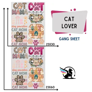 Cat Lover | Premade DTF Transfer Gang Sheet For Graphic Tees