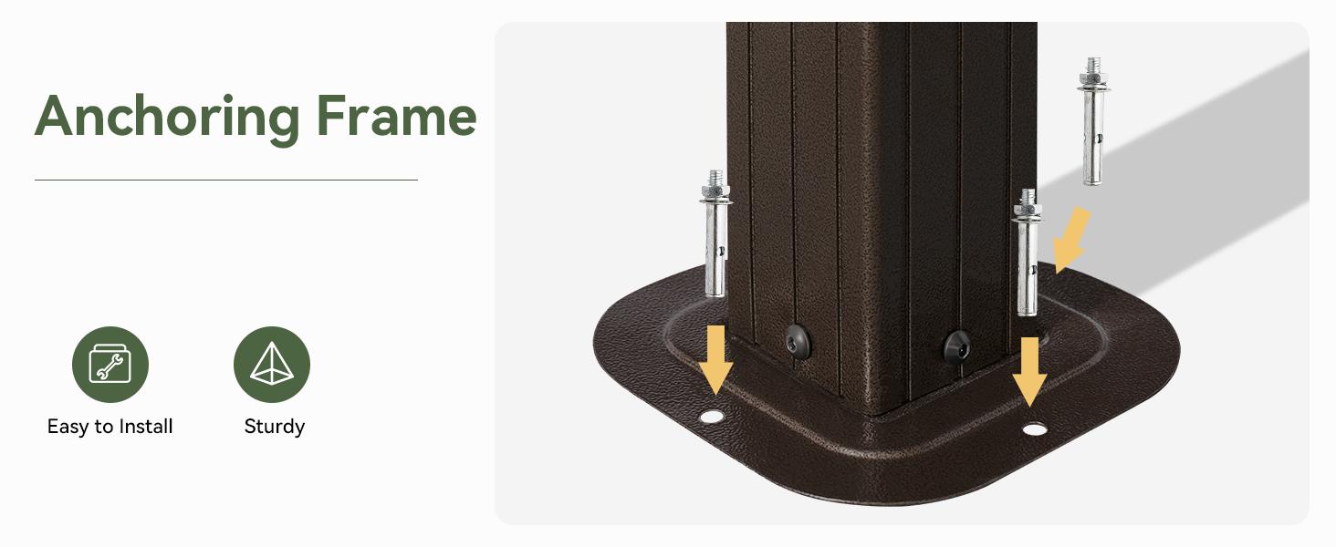 【Ships in 2 Packages】Aoxun 12'x10' Hardtop Gazebo, Aluminum Frame Permanent Pavilion with Curtains and Netting, Outdoor Polycarbonate Double Roof Canopy, Designed for Garden, Lawns, Patio, Brown