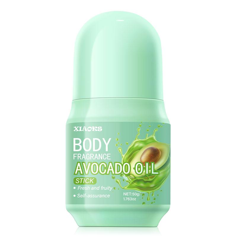 XIAOKS Avocado Oil Body Fragrance Stick 50g - Fresh Fruity Scent, Long-Lasting, Non-Greasy, Multi-Site Applicable, Body Care, Gentle Moisturizing, Mint Scented
