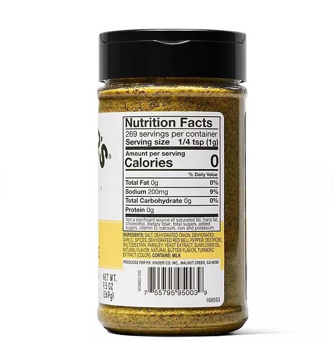 Kinder's Buttery Steakhouse Seasoning 9.5 oz Premium Quality Master Butcher Rub Since 1946