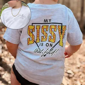 Softball My Sissy is on that Field T-Shirt, Softball Game Day Shirt, Country Lifestyle Graphic Tee, Southern Boy Shirt, Hunting Season Shirt, Family Matching Outfit, Trending Shirt, Y2K Clothing, Youth Clothing