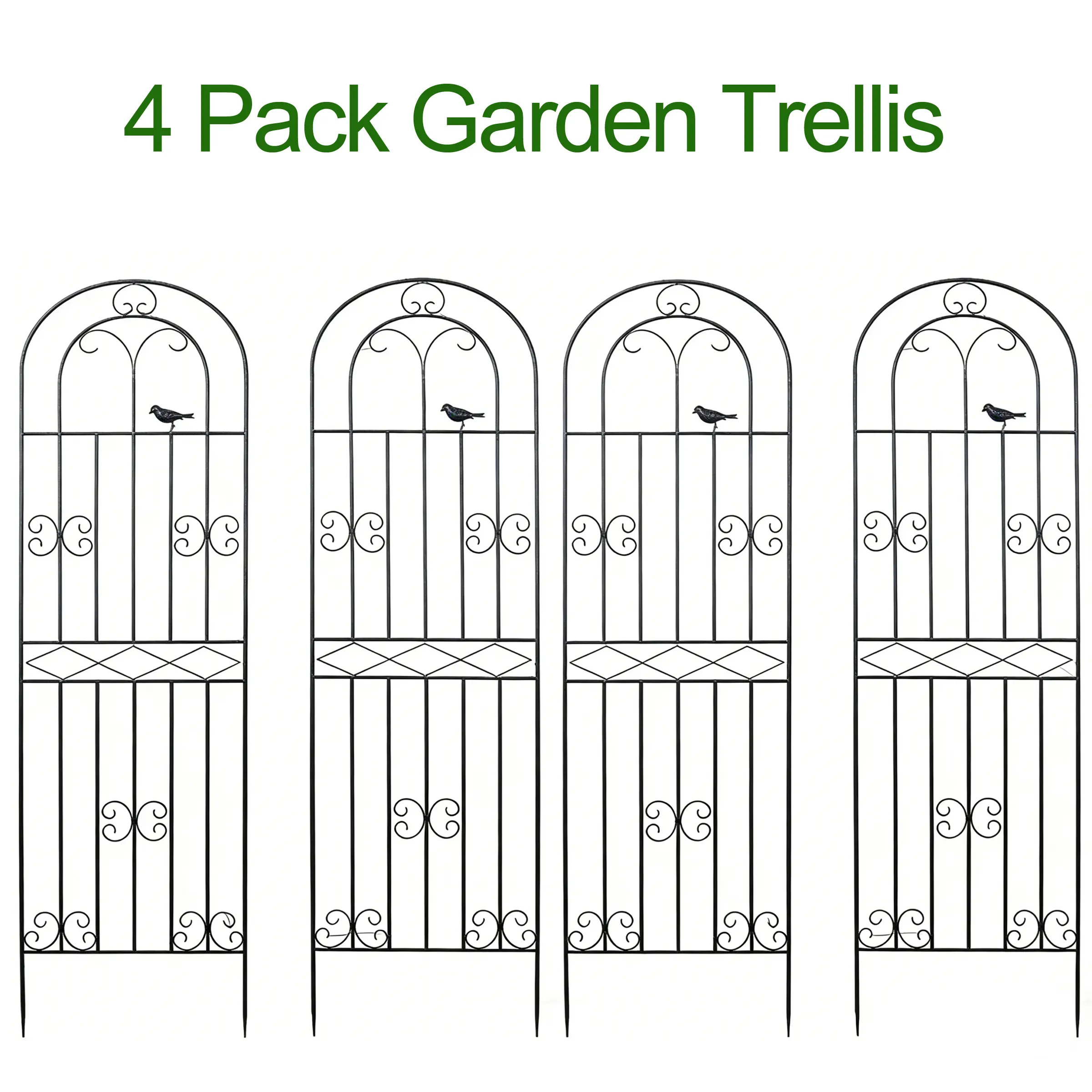 Trellis for Clambing Plant Outdoor 86.6x19.7 inch Metal  for Climbing Plants Outdoor Wire Lattice Grid Panel  Perfect for Supporting Climbing Plants Outdoor, Roses, Vines, Flowers, and Vegetables. Pergola Kit greenhouse Garden Arch