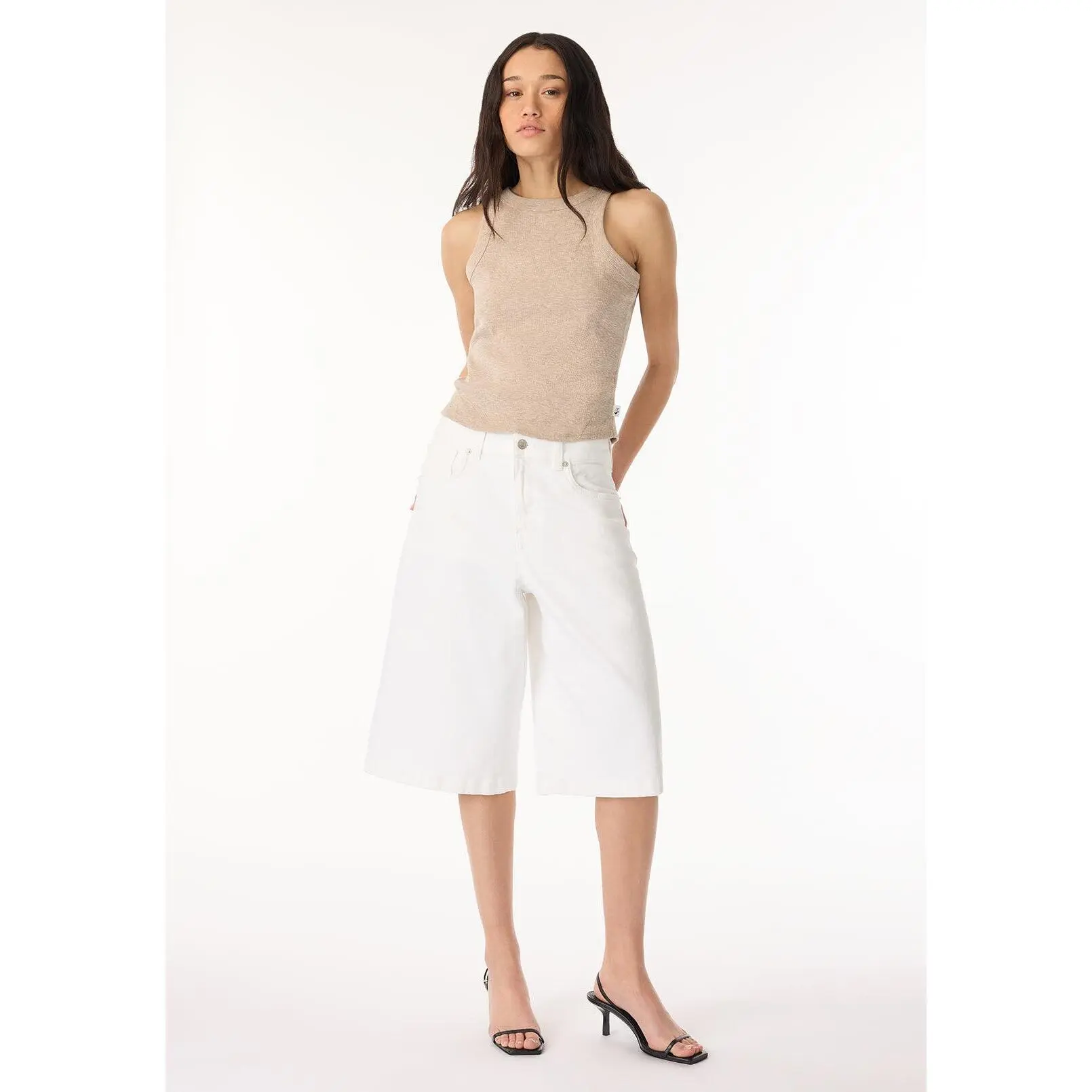 Jackie Women's Jorts, White - BL16074
