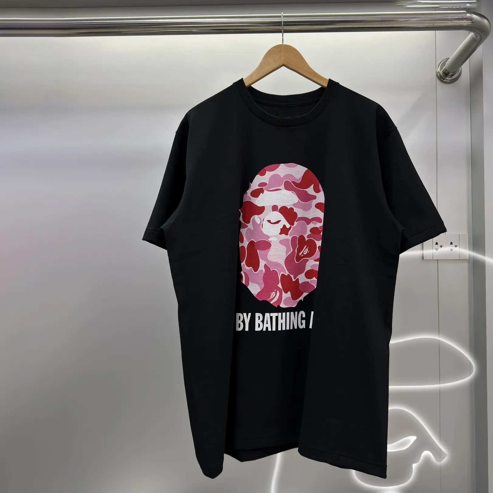 Pink Camo Graphic Tee, Unisex Short Sleeve T-Shirt, Casual Streetwear Cotton Top, Trendy Urban Style