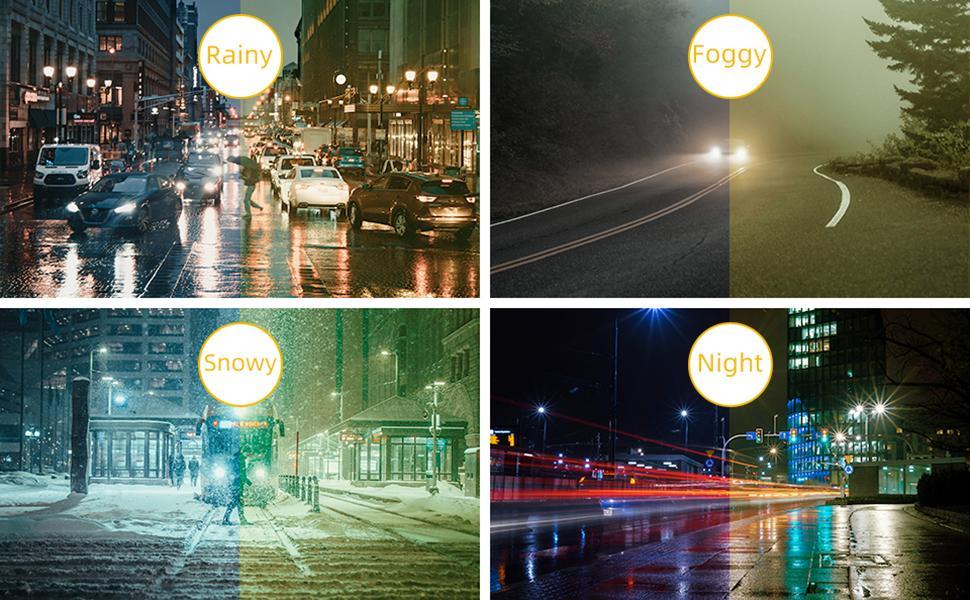 ZENOTTIC Polarized Night Vision Glasses Carbon Fiber Frame Anti-Glare HD Vision for Driving Fishing and Sports UV400 Protection Y Cycling Sunglasses