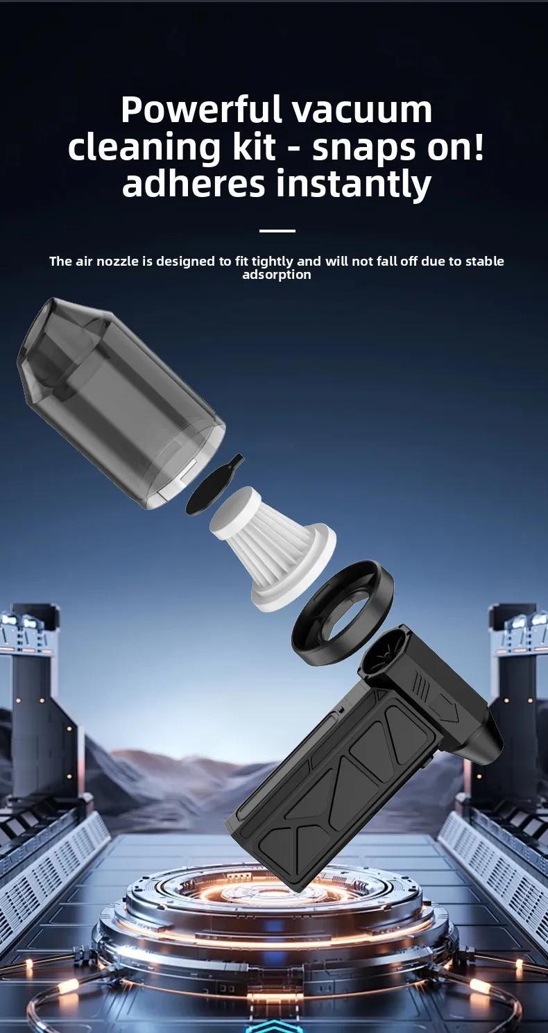 Powerful Turbo Fan 130,000 RPM Cleaner Set with 4 Attachments Mini Portable Jet Fan High Speed Spinning Type-C Rechargeable Clear Fan for Cars Computers Keyboards and Lenses Cordless Blower Powerful Turbo Fan 130,000 RPM Cleaner Set with 4 Attachments Mini Portable Jet Fan High Speed Spinning Type-C Rechargeable Clear Fan for Cars Computers Keyboards and Lenses Cordless Blower