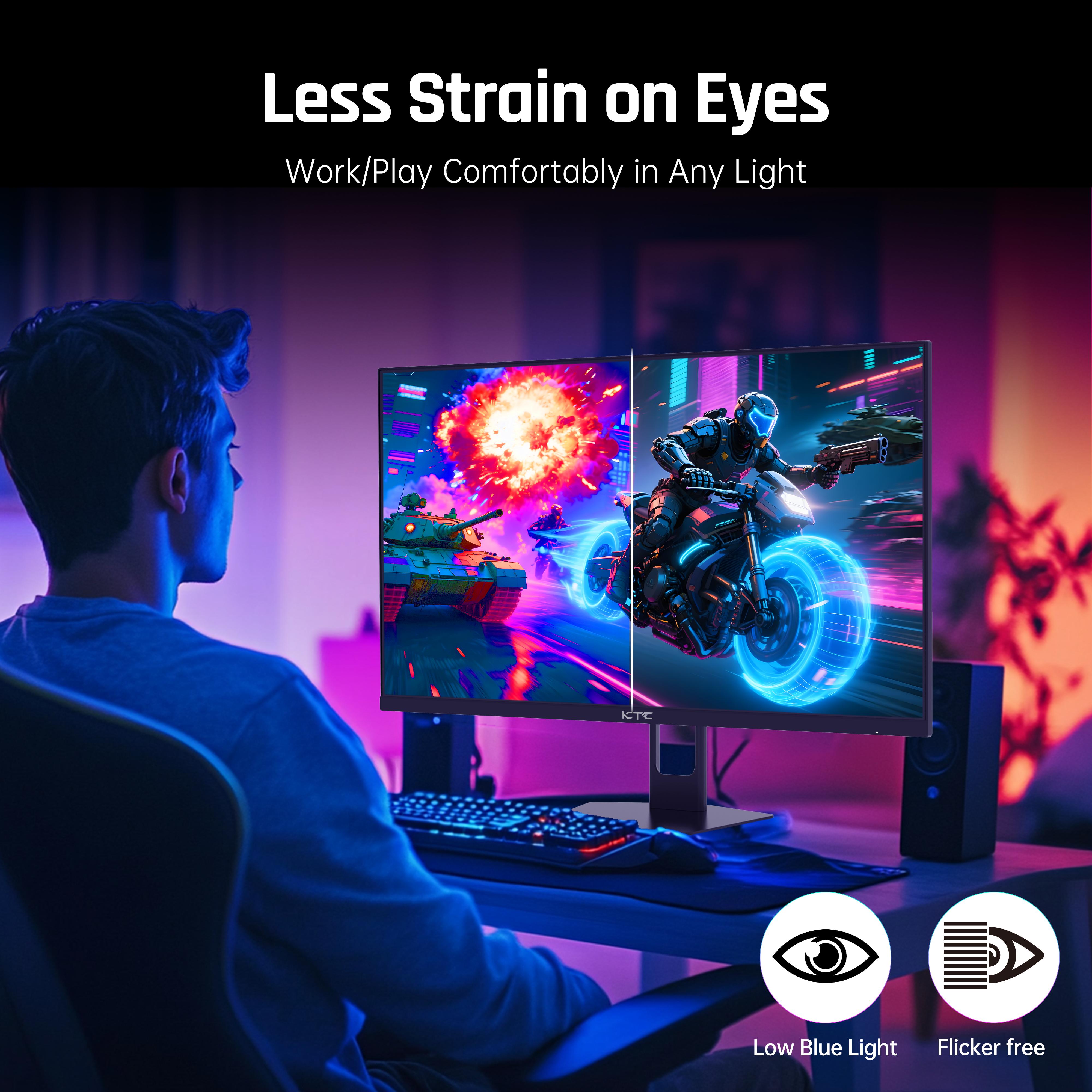 KTC 27" FHD 280Hz Gaming Monitor, FHD 1920*1080P 240Hz PC Computer Monitor, 1* DP 1.4@280Hz, 2* HDMI 2.0@240Hz, 3-year warranty