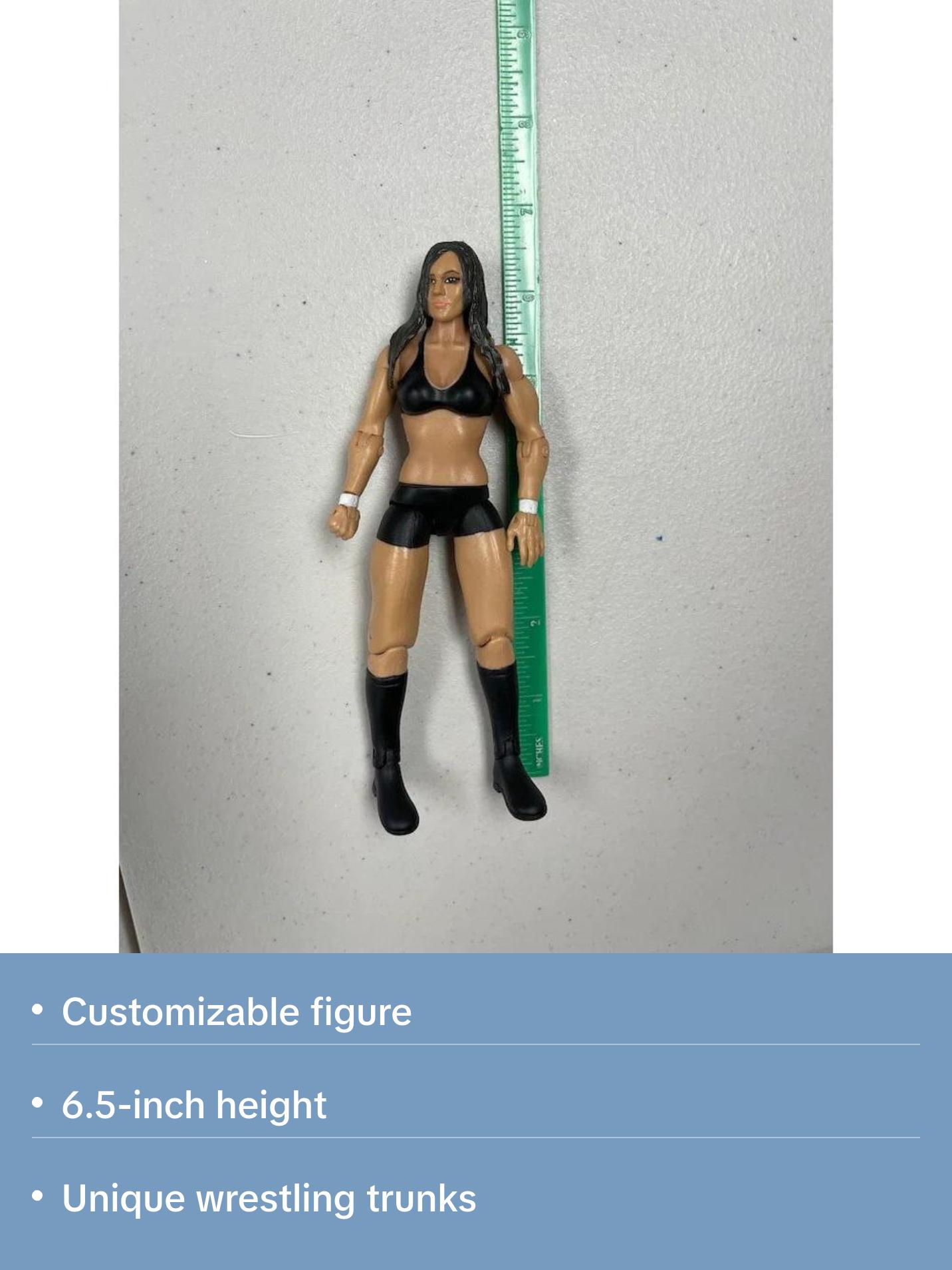 Generic 6.5 Inch White Female Wrestling Action Figure
