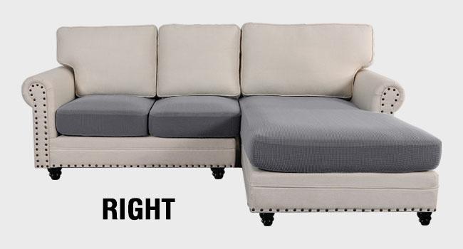 H.VERSAILTEX Sectional Couch Covers 3 or 4 Pieces Sofa Seat Cushion Covers L Shape Separate Cushion Couch Chaise Cover for Both Left/Right Sectional Couch