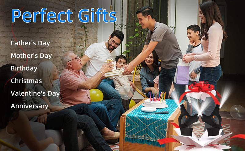 [Christmas Gifts]Rechargeable LED Flashlight Gloves, CoolGadget Tool Hands-Free Lights for Fishing RepairingCamping, Birthday Christmas Gifts for Men Dad HimHusband