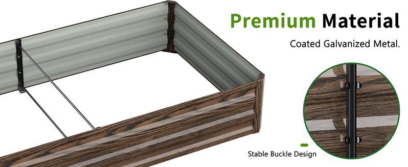 Lilypelle 3 in 1 Raised Garden Bed with Tall Arch Trellis for Climbing Plants, Galvanized Planter Box Outdoor for Gardening, Vegetables, Flower