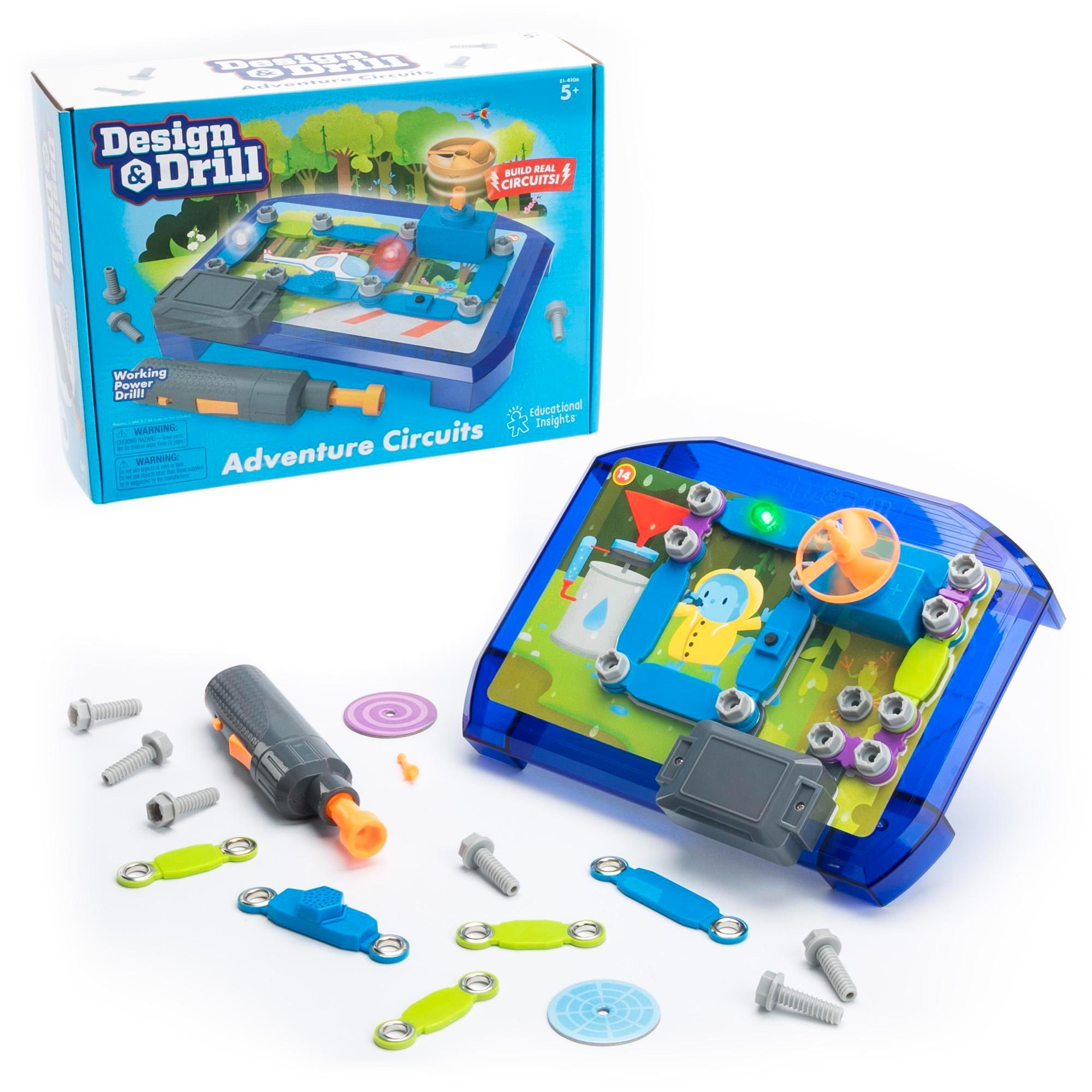 Educational Insights Design & Drill Series Electric Drill Toy - Bolt-It Bucket Brightworks Robot Workshop STEM Toy Gifts for Boys & Girls Ages 3+ - Block Set Educational Insights Design & Drill Series Electric Drill Toy - Bolt-It Bucket Brightworks Robot Workshop STEM Toy Gifts for Boys & Girls Ages 3+ - Block Set