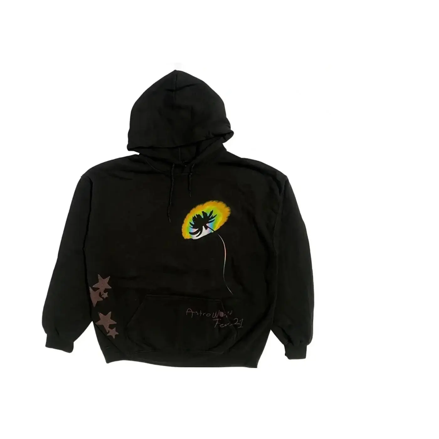 Travis Scott Face Melt Hoodie Black